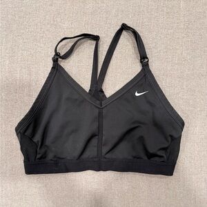 Nike Black Sports Bra‎ Womens Large Light Support Adjustable Straps
